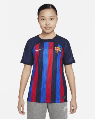 FC Barcelona DRI-FIT シャツ F.C. Barcelona 2022/23 Stadium Home Older Kids' Nike Dri-FIT